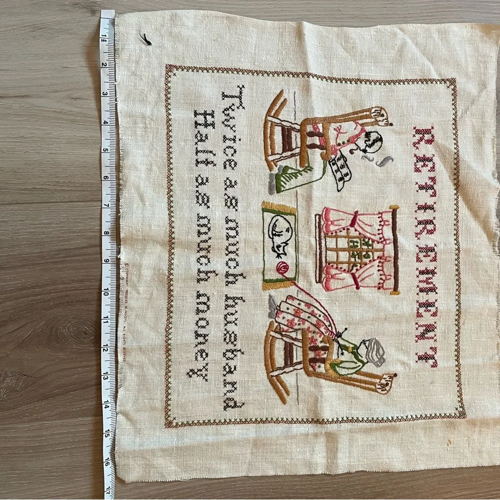 Charming Retirement Embroidered Wall Art‎
